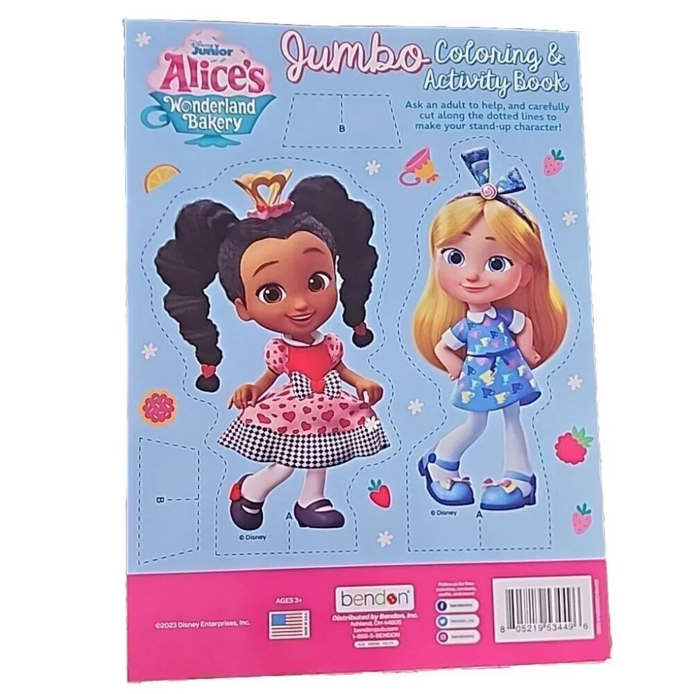 Disney Alice Wonderland Bakery Coloring & Activity Kids Book Cheshire Cat